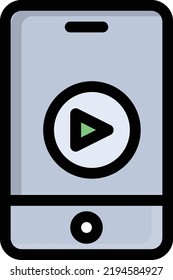 ilustración de vídeo Vector en un fondo transparente. Símbolos de calidad premium. Icono vectorial de trazo para el concepto y diseño gráfico.