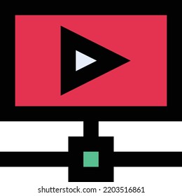 video Vector illustration on a transparent background.Premium quality symmbols.Stroke vector icon for concept and graphic design.