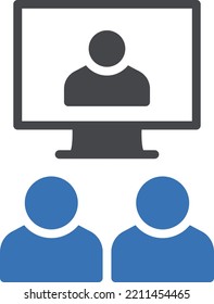 Ilustración del vector de vídeo en un fondo transparente. Símbolos de calidad superior. Iconos vectoriales de glifos para diseño de conceptos y gráficos. 

