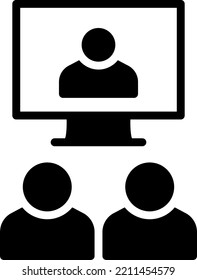Ilustración del vector de vídeo en un fondo transparente. Símbolos de calidad superior. Iconos vectoriales de glifos para diseño de conceptos y gráficos. 

