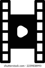 Video-Vektorgrafik auf transparentem Hintergrund. Hochwertige Symbole. Glyphen Vektorsymbole für Konzept und Grafikdesign. 
