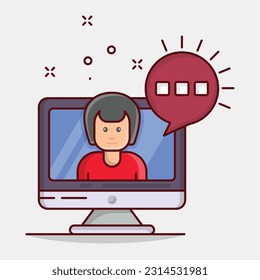 video Vector illustration on a transparent background. Premium quality symmbols. Vector line flat icons for concept and graphic design.