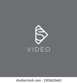 Video vector logo. Video streaming logo. 
Start button logo. Play button logo