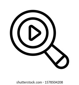 video vector thin line icon 