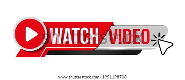 Video View Button On White Background Stock Vector (Royalty Free ...