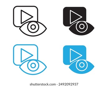 Video Visualiza el símbolo de contorno de Vector en blanco y negro