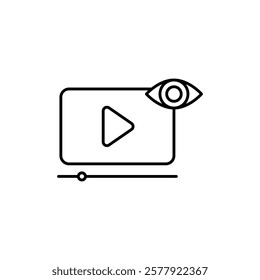 video Views icon Flat illustration sign