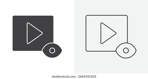 video Views icon Line graphics illustration