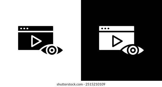 video Views icon logo set vector