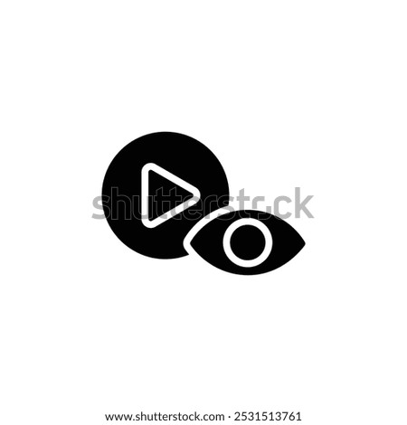 video Views icon web design in vector