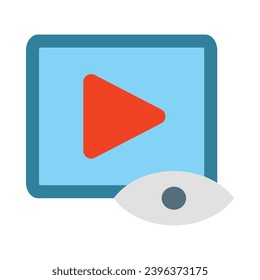 Video views Vector Flat Icon For Personal And Commercial Use.
