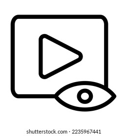 Videovistas Diseño de iconos de línea de vector