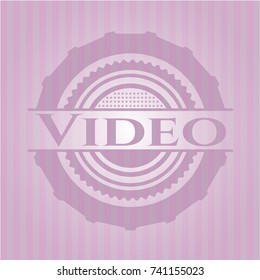 Video vintage pink emblem