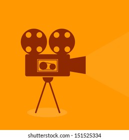 Video vintage retro single icon