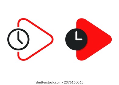 Video watch time icon. Illustration vector