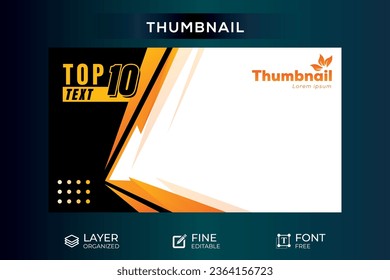 Video web Banner Thumbnail template Design simple vector editable 