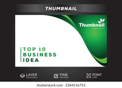 Video web Banner Thumbnail template Design simple vector editable 