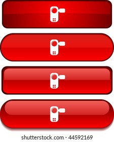 Video   web buttons. Vector illustration.