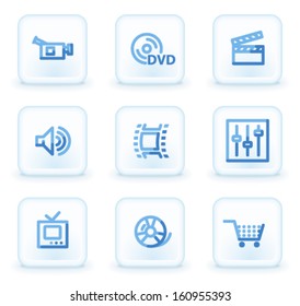 Video web icons, square ice buttons
