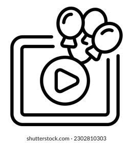 Video wedding icon outline vector. Event ceremony. Planner special