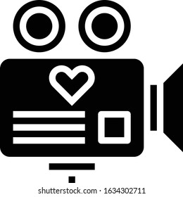 Video - Wedding icon set. High quality solid vector illustration for website and mobile application.