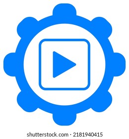 Video and wheel on white