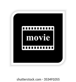video -  white vector icon