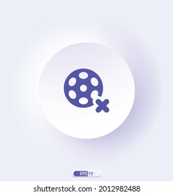 video_delete Icon. Multimedia icons. Multimedia, technology, internet, digital communication, social media, web and device theme. Vector illustration