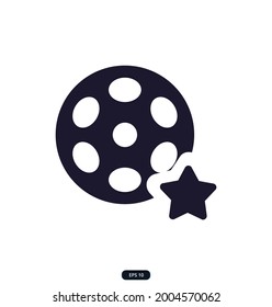 video_favorite Icons. Multimedia Icons. Photo and video icons, Multimedia icon. Contains such Icons as Movie Theater, TV, Popcorn, Video Clip and more. vector eps 10