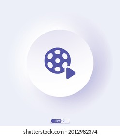video_play Icon. Multimedia icons. Multimedia, technology, internet, digital communication, social media, web and device theme. Vector illustration