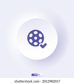 video_uploaded Icon. Multimedia icons. Multimedia, technology, internet, digital communication, social media, web and device theme. Vector illustration