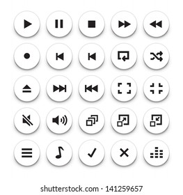 Video/Audio Player buttons