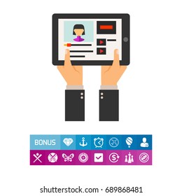 Video-blogging icon