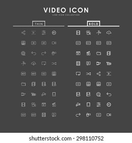 video-bold-and-thin-line-icons