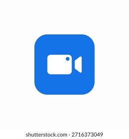 Vector de signo de icono de función de videollamada