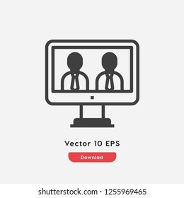 videocall icon vector