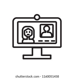 Videocall icon vector isolated on white background, Videocall transparent sign