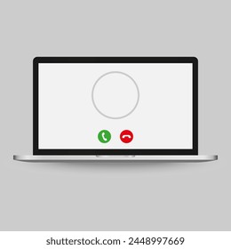 Videocall interface. Online webinar or video conference screen ui, video call realistic mockup. Vector concept video chat interface template