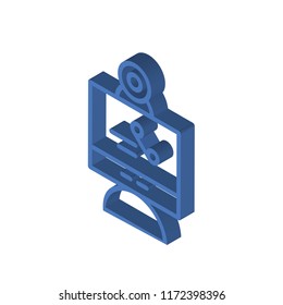 Videocall isometric left top view 3D icon
