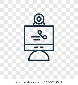 Videocall vector icon isolated on transparent background, Videocall logo concept