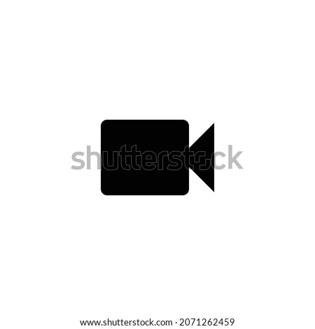 videocam Icon. Flat style design isolated on white background. Vector illustration