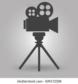 videocam on a tripod vector picture