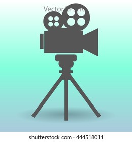 videocam on a tripod vector picture