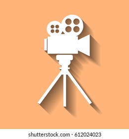 videocam on a tripod vector picture