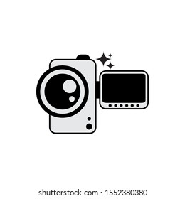 Videocamera icon design, Media film technology equipment movie digital camcorder and cinema theme Vector illustration