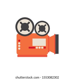 Videocamera icon design, Media film technology equipment movie digital camcorder and cinema theme Vector illustration