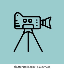 video-camera icon. isolated sign symbol