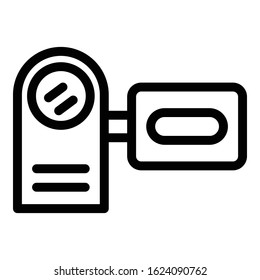 Videocamera icon. Outline videocamera vector icon for web design isolated on white background