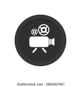 Videocamera icon. Record symbol vector icon for website design, mobile app, ui. Social media multimedia communication digital marketing internet web and connect theme. Vector Illustration.