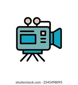 estilo de ilustração vetorial do ícone da câmera de vídeo
